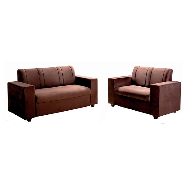 Sofá PAM Maceió 2 e 3 Lugares Tecido 815 Marrom