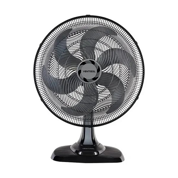 Ventilador de Mesa Ventisol Turbo 50cm Preto com 6 Pás Cinza 127V
