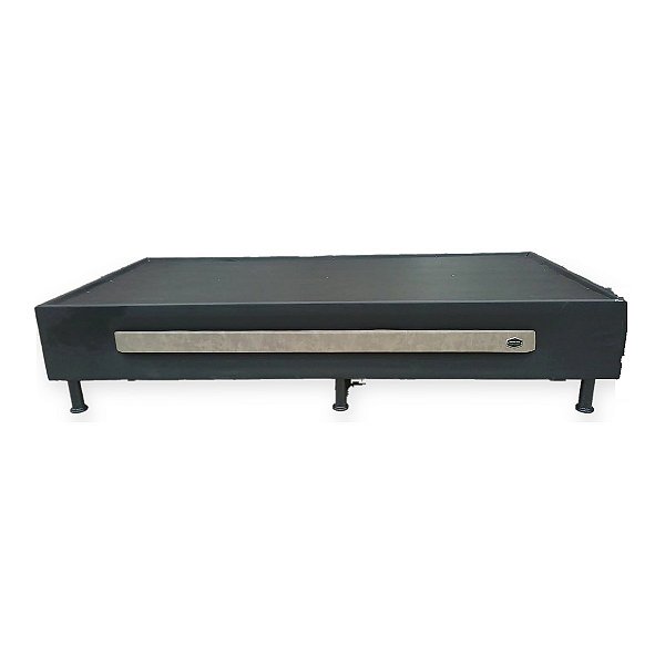 Base Dream Box MTXK Solteiro 0,88m Carbon Preto com Detalhe Bege