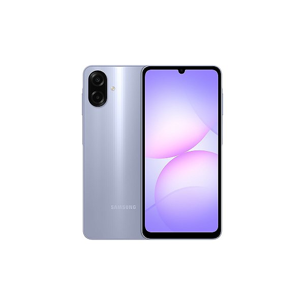 Smartphone Samsung A07 128GB Violeta 4GB RAM Tela 6,7" Câm. Dupla + Selfie 8MP