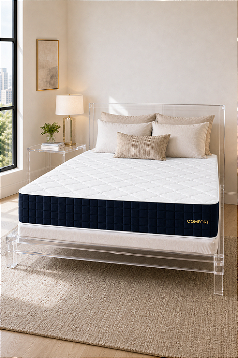 Colchão Polar Molejo Safira Comfort Molas Ensacadas Queen 1,58m x 1,88m x 0,25m