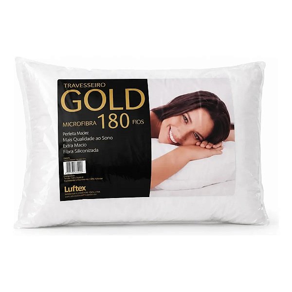 Travesseiro Luftex Gold Microfibra 180 Fios 50x70cm Extra Macio