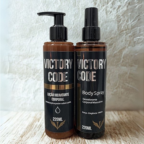 Kit Victory Code | Loção Hidratante + Body Spray Masculino