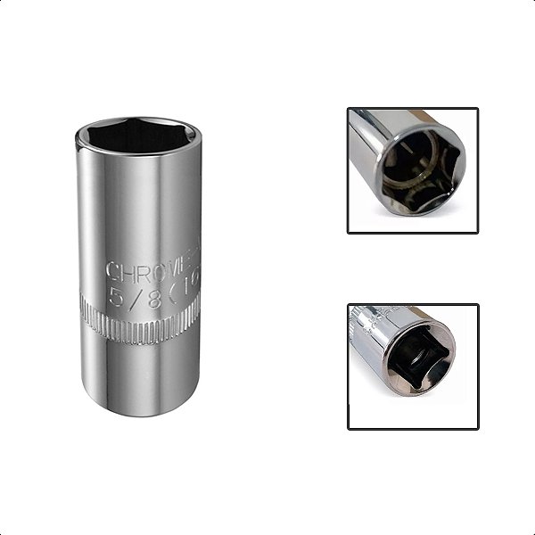 Soquete de Retirar Vela Encaixe 1/2 16mm Sextavado