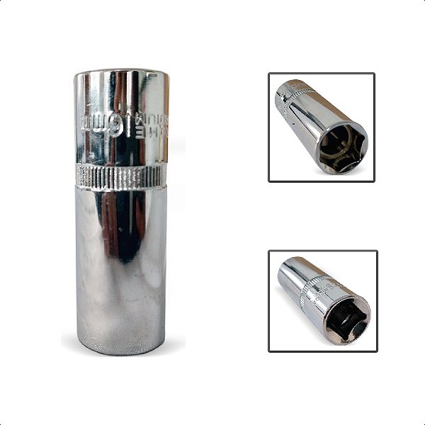 Soquete de Retirar Vela Magnético Encaixe 1/2 16mm Sextavado