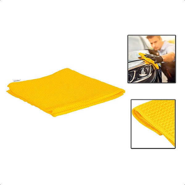 Toalha De Microfibra 40 x 40 cm Secagem Limpeza Carro Moto