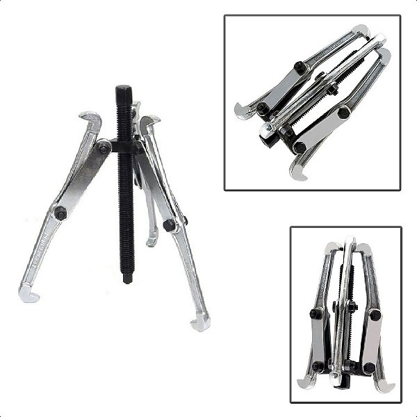 Sacador Polia E Rolamento Com 3 Garras Aço Carbono 06 "Pol