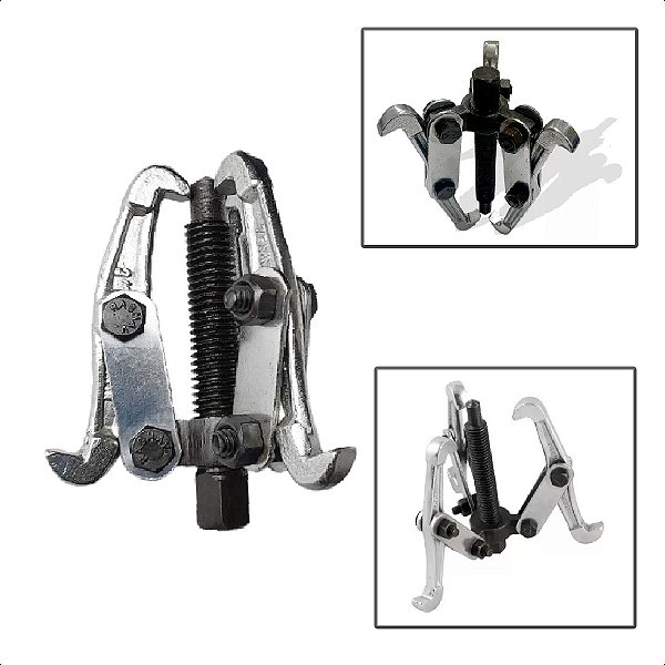 Sacador Polia E Rolamento Com 3 Garras Aço Carbono 03"Pols