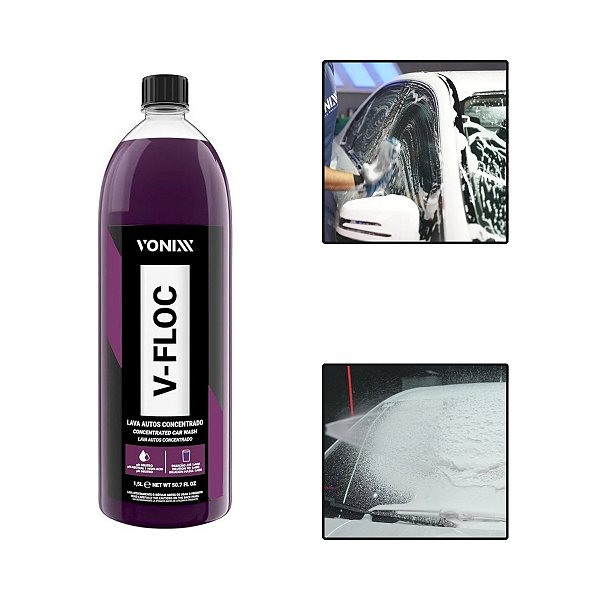 Shampoo Automotivo Vonixx V-FLOC 1,5L Alta Lubrificação