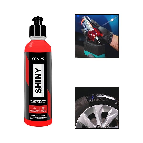 Revitalizador Pneus Vonixx Shiny 240ml Brilho Molhado