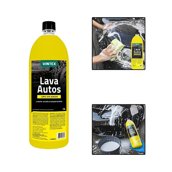 Shampoo Automotivo Vintex Lava Autos 1,5L Limpa Seca