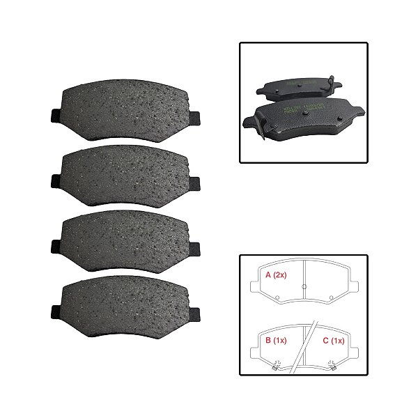 Pastilha Freio Dianteira JAC T50 1.5 e 1.6 16V