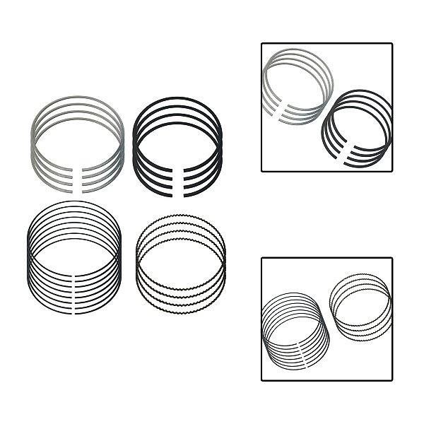 Jogo Anéis Pistão 0,50 JAC J5 1.5 16V 2011 em Diante