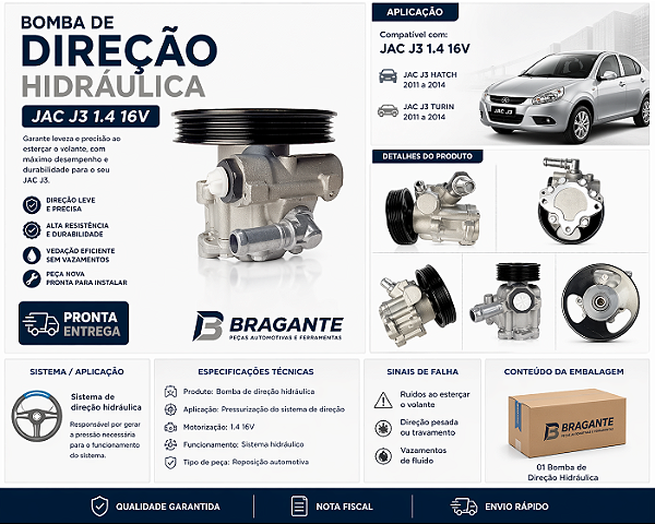 Bomba Direção Hidráulica Jac J3 1.4 16V
