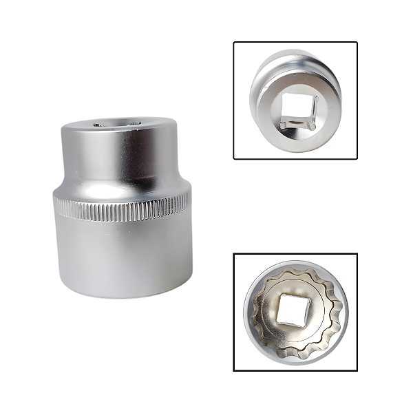 Soquete Estriado 1/2" 30mm Aço Cromo Vanádio