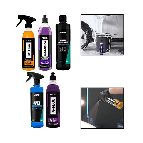Kit Lavagem e Acabamento Automotivo Completo