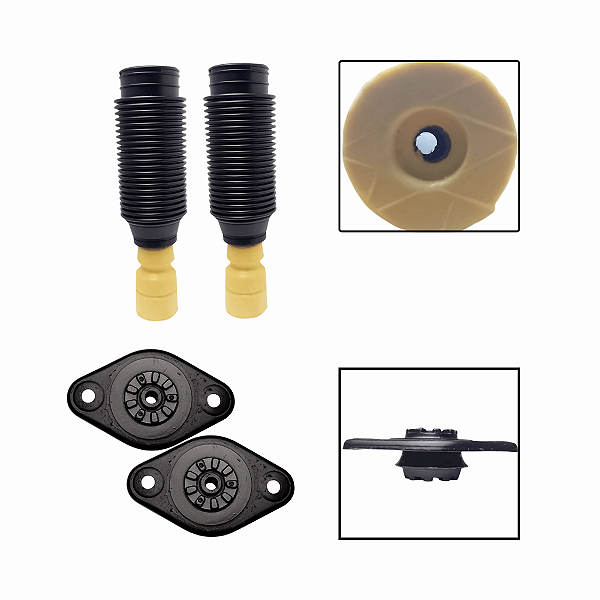 Kit Coxim Batente Traseiro Jac T50 1.6 16V 2018 Em Diante