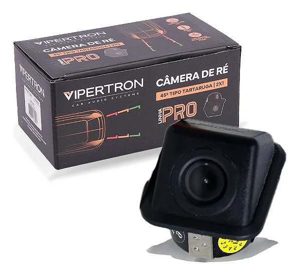 Câmera De Ré Veicular Tartaruga 45 Graus 2x1 Universal