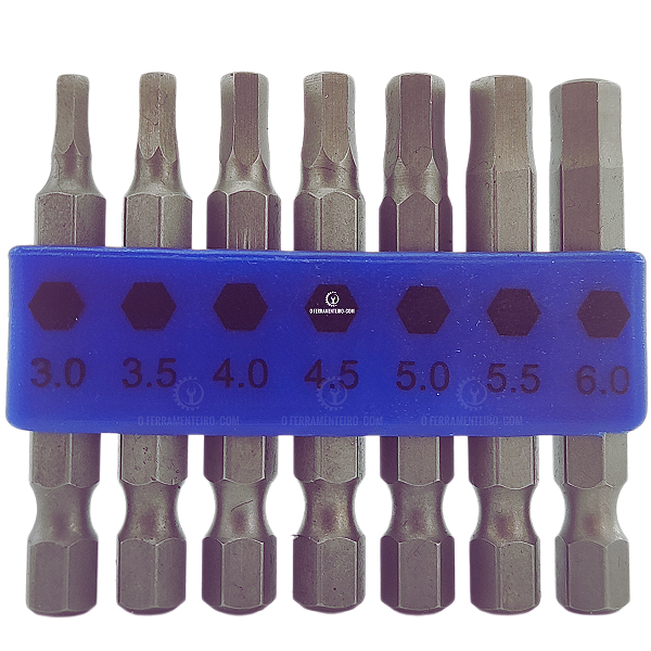 Kit Jogo Bits Ponteira Allen Imantada 50mm 7 Peças Reforçado