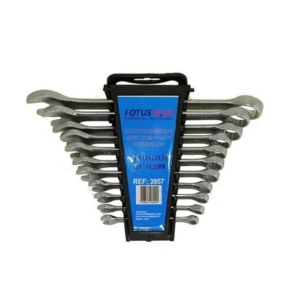 Jogo De Chave Combinada Cromo Vanádio 7 A 22MM C/ 11 Peças  LOTUS 3957