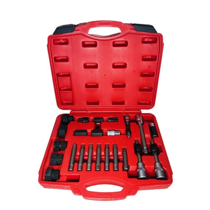 Kit Jogo Saca Polia Alternador 24 Peças Extrator