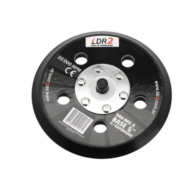 Base 5 Para Lixadeira Roto Orbital Com Furo Ldr2 Dr6005a