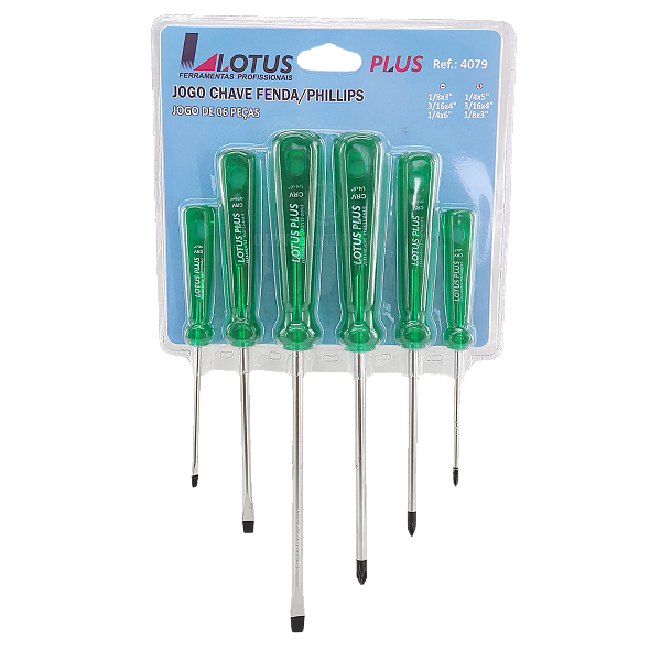 Kit Jogo Chave Fenda/phillips Imantada Cr-v Com 6 Peças 4079