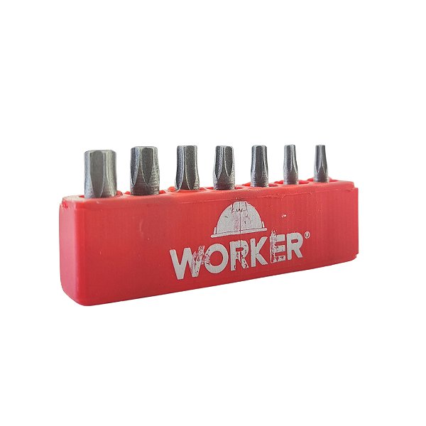 Jogo Bit Torx 7 Peças 1/4 X 25mm Worker
