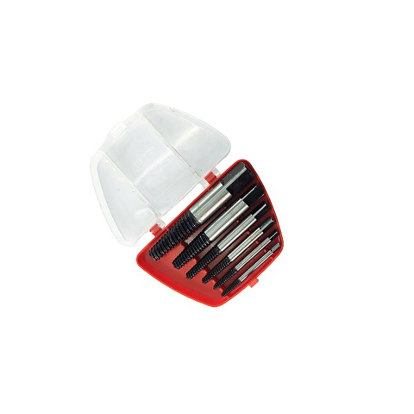 Kit Jogo Extrator Saca Parafuso Quebrado 3 A 25 Mm 6 Peças Estojo