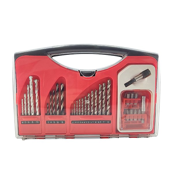 Kit Jogo Brocas e Ponteriras C/ Maleta 40 Peças