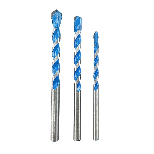 Kit Jogo 3 Brocas Multi Materiais 6, 8 e 10mm