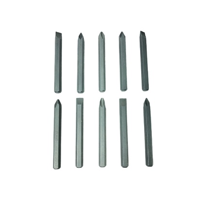Kit Jogo Bits Ponteira De Impacto Longo 10pçs Crv Phillips Fenda