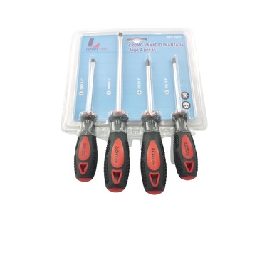 Kit Jogo Chave Fenda E Philips Vanadio Imantado 4pçs CR-V