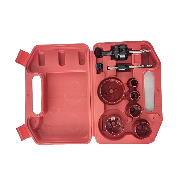 Kit Jogo Serra Copo Bimetal 19 A 57mm 9 Peças Maleta