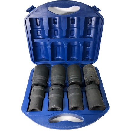 Kit Jogo De Soquete De Impacto 8pcs 22-41mm C/ Maleta 1polegada