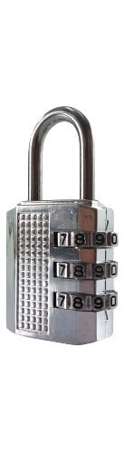 Cadeado Segredo Para Armários Malas Cromado Troca Senha 27mm