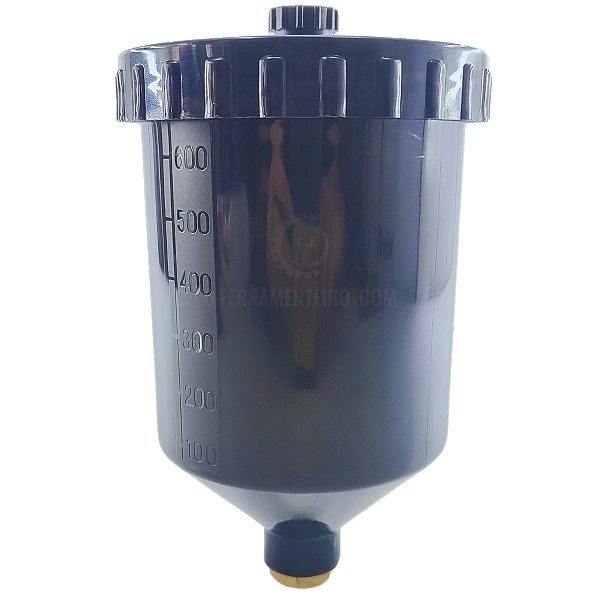 Copo Pistola Pintura PRO-550 PRO-530 Preto 600ml UV