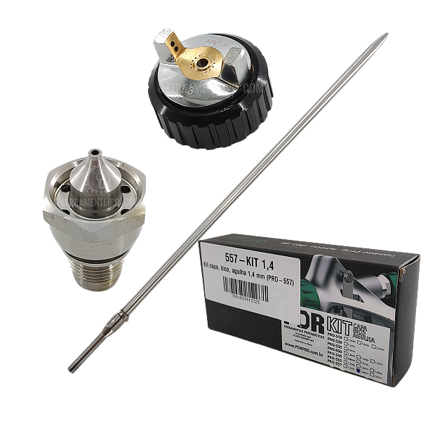 Kit Jogo Reparo Pistola De Pintura Pintura 1.4mm PRO-557 PDR