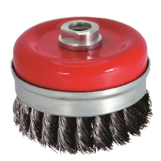 Escova De Aço Taça Trançada 75mm 3 Polegadas M14 Lotus 6630