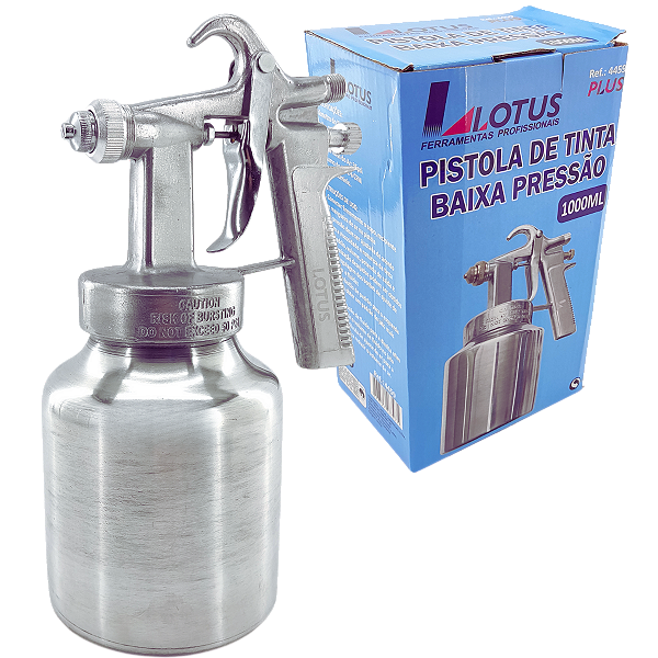 Pistola De Tinta Baixa Pressão Ar Direto 1 Litro Lotus