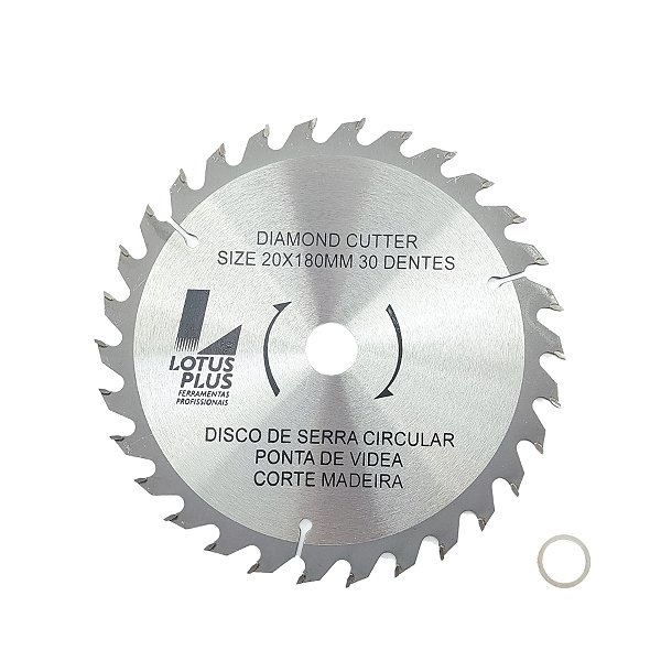 Disco Lâmina Serra Circular Madeira 7 Polegadas 180mm x 20mm 30