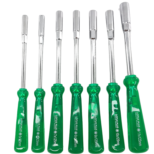 Kit Jogo de Chave Canhão 7 Pçs 5mm 6mm 7mm 8mm 9mm 10mm 11mm