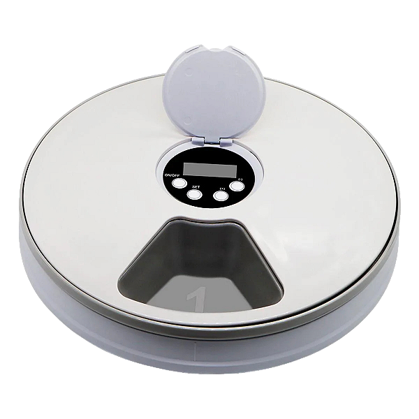 Comedouro Alimentador Automático Pets com 6 Compartimentos