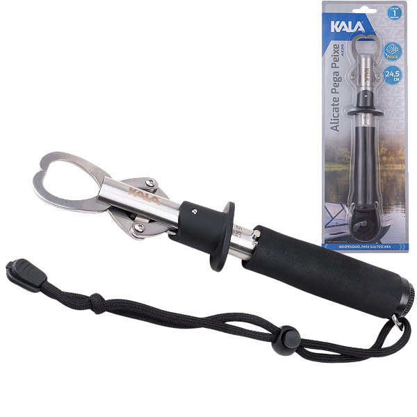 Alicate Pega Peixe 24,5cm c/ Balança 15Kg Inox