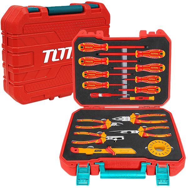 Kit Jogo Ferramentas Chave Alicate Isolado VDE 16PÇS Maleta