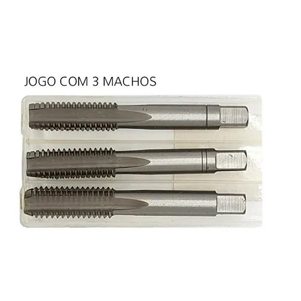 Jogo Macho Manual Aço Liga 14x1,5 - 3 Peças