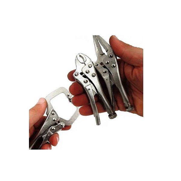 Kit Alicates Mini Profissional Pressão 5pol C 3 Pçs