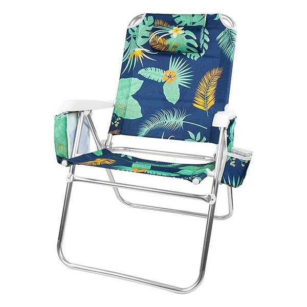 Cadeira De Praia Alta Havai Com Bolsa Térmica Kala 338132