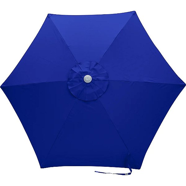 Guarda-Sol 2.4m Tipo Ombrelone Poliéster Praia Jardim Azul
