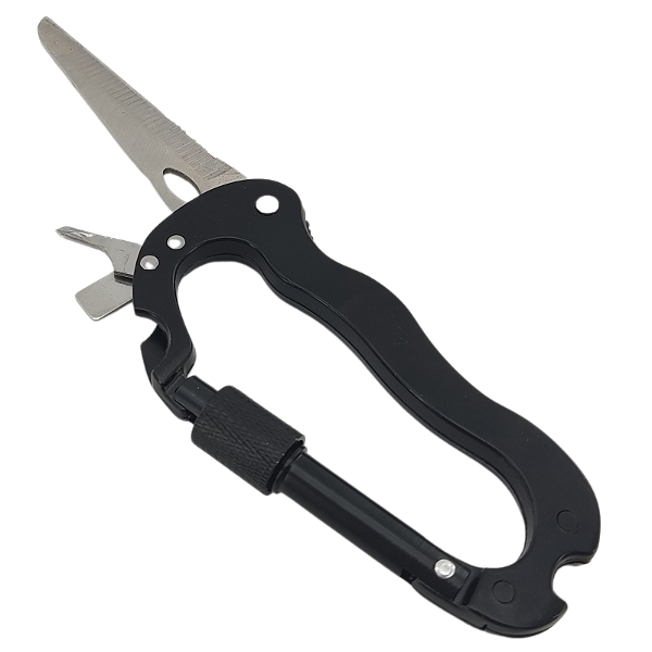 Canivete Tipo Mosquetão Chaveiro Multifuncional 6x1 Trilha